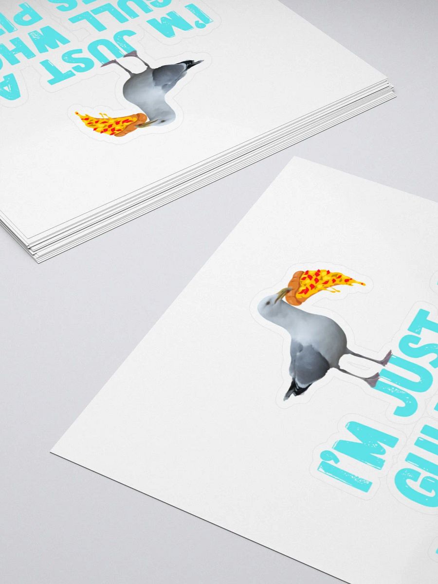 I'm Just a Gull Who Loves Pizza Stickers product image (11)
