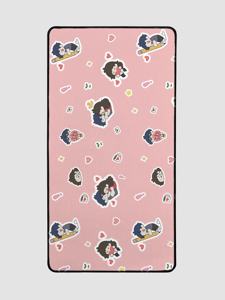 PINK Sticker Design Desk Mat 15.5" x 31.5" product image (2)