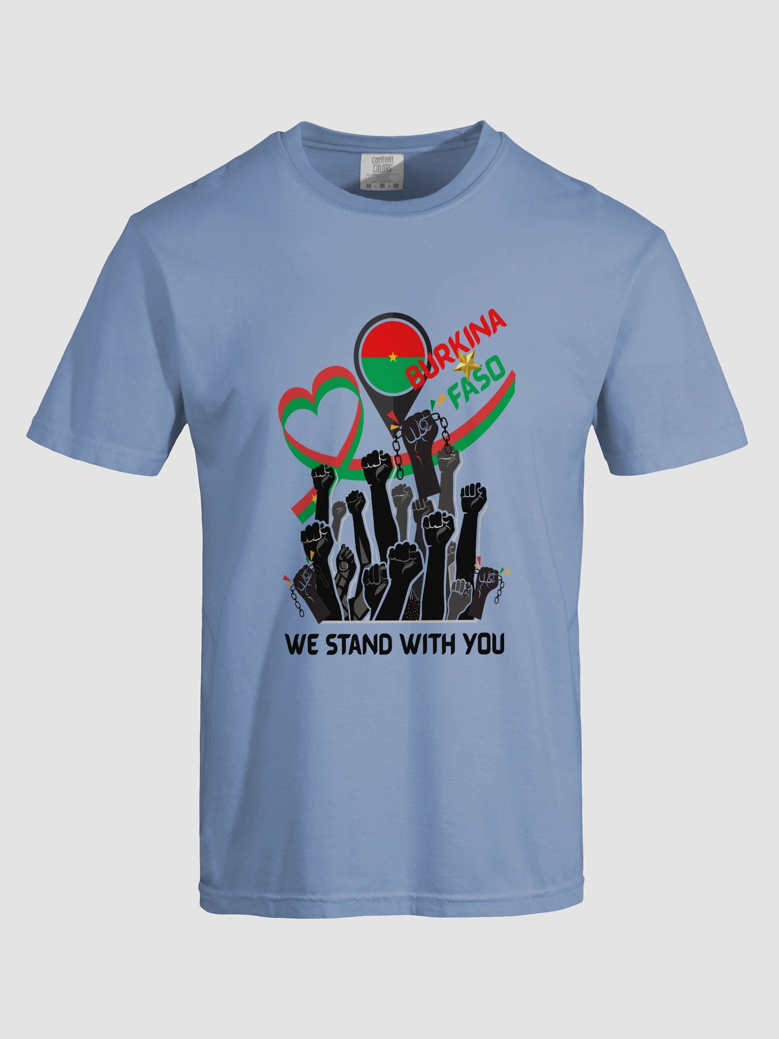 Men's Gray T-Shirt Burkina Faso We Stand With You product image (62)