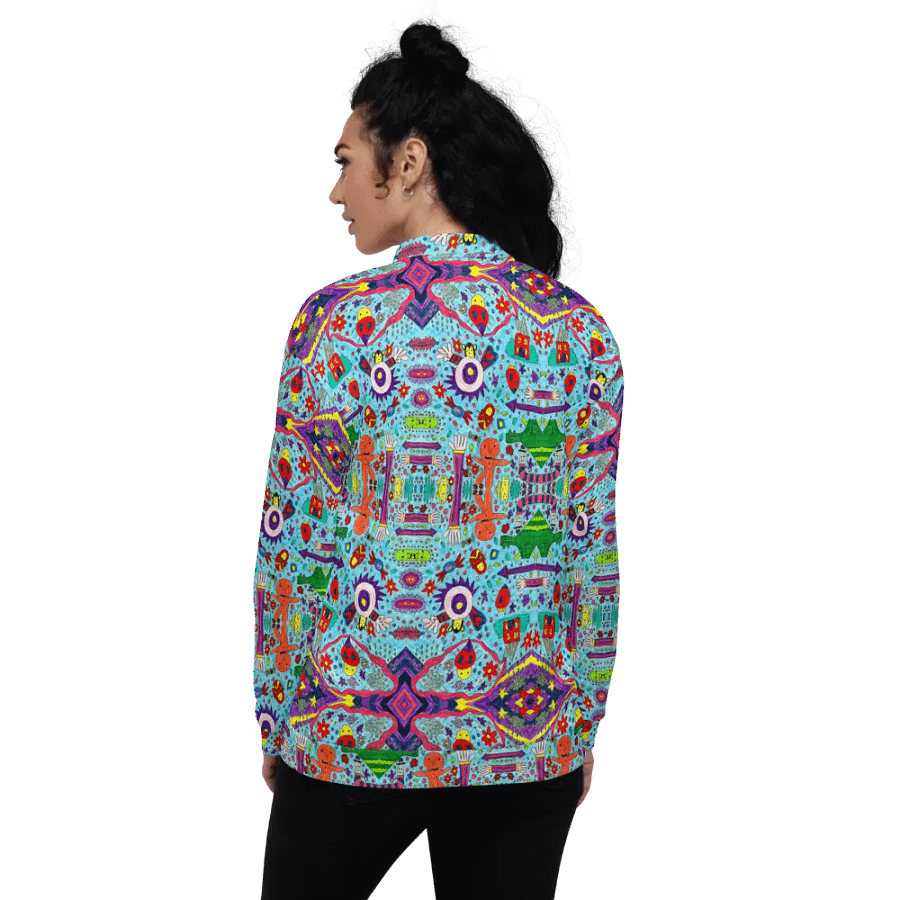 Abstract Doodle Characters Unisex Bomber Jacket product image (10)