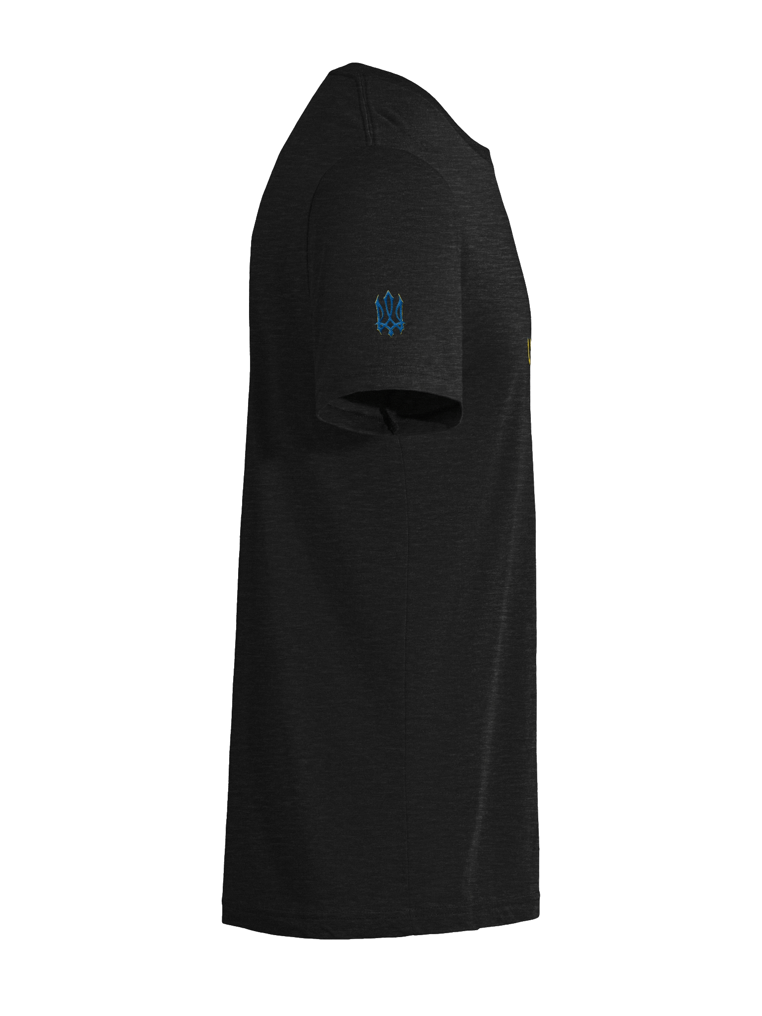 Ukraine Trident Blue Yellow Ukrainian Coat Arms Official Symbol | Bella+Canvas Triblend Short Sleeve T-Shirt | Embroidered product image (139)