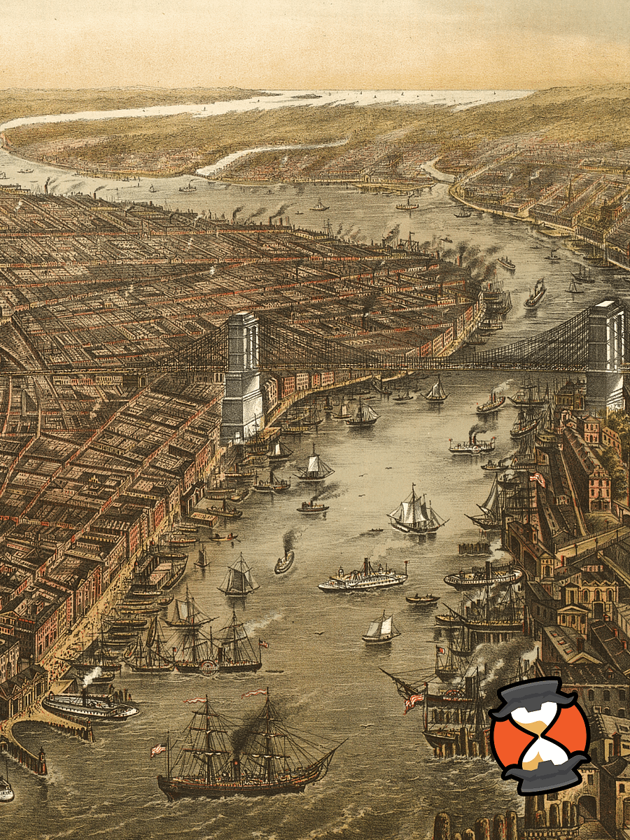 New York 1873 Canvas Print – Hand-Drawn Historic City Map product image (4)
