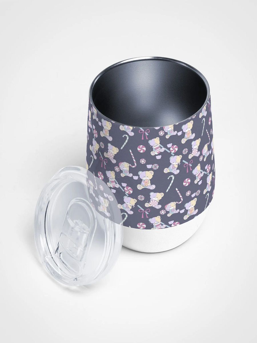 Patchwork Teddy Christmas Cheers Wine Tumbler product image (3)