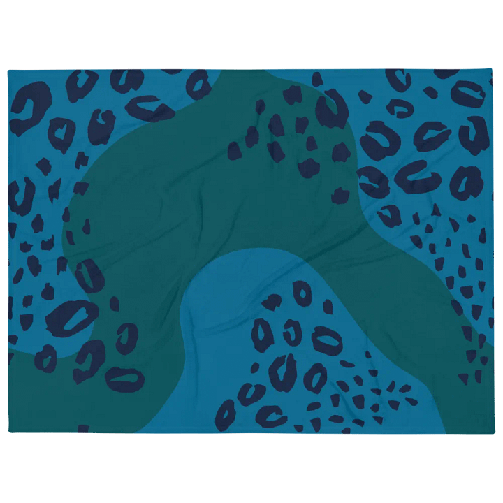 Teal Animal Print Throw Blanket product image (1)