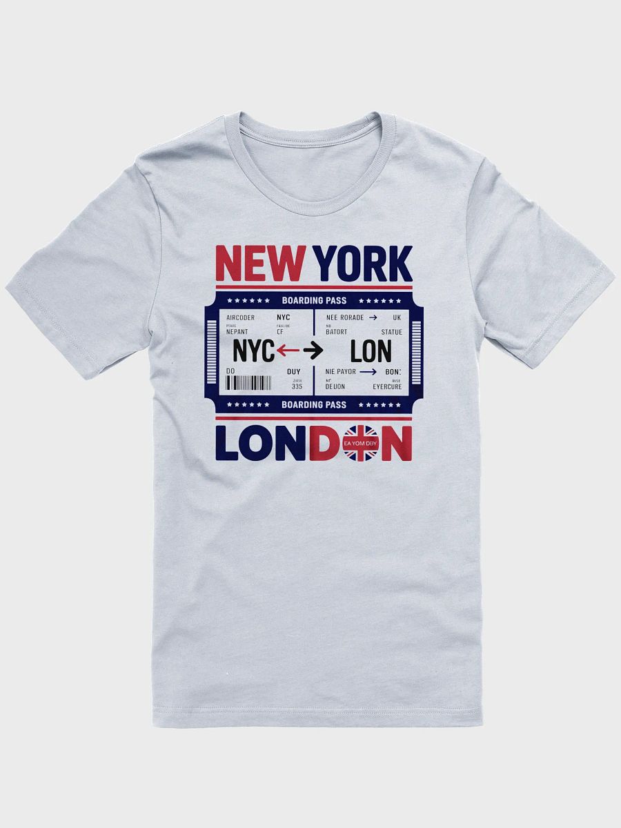 New York to London Adventure Boarding Pass T-Shirt product image (1)