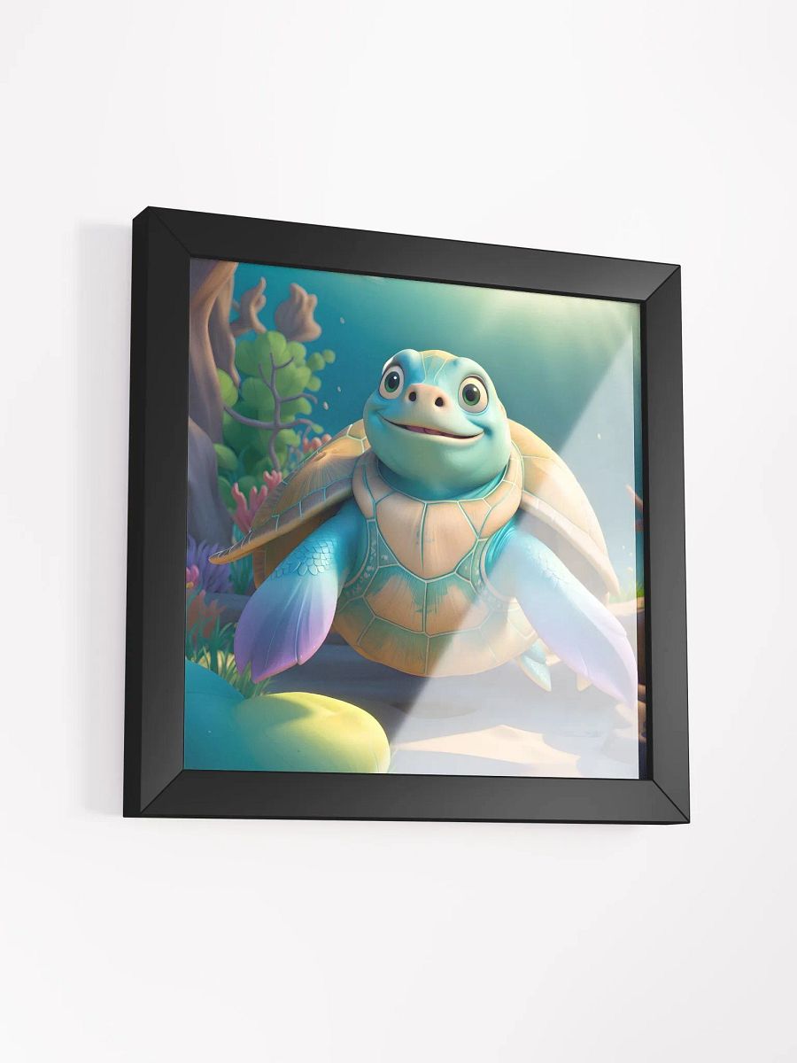 Endangered Species - Mexico - Sea Turtle Eco-Friendly Ayous Wood Framed Poster product image (3)