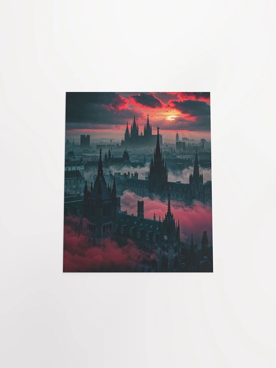 Crimson Veil Over Eldergarde Matte Poster product image (30)