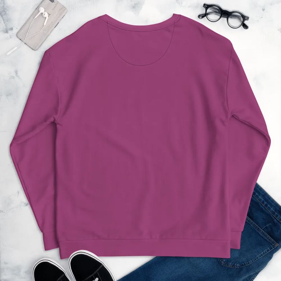 Plain Plum Purple True Summer Unisex Recycled Polyester Heavyweight Premium Sweatshirt by Treasure Pie product image (9)