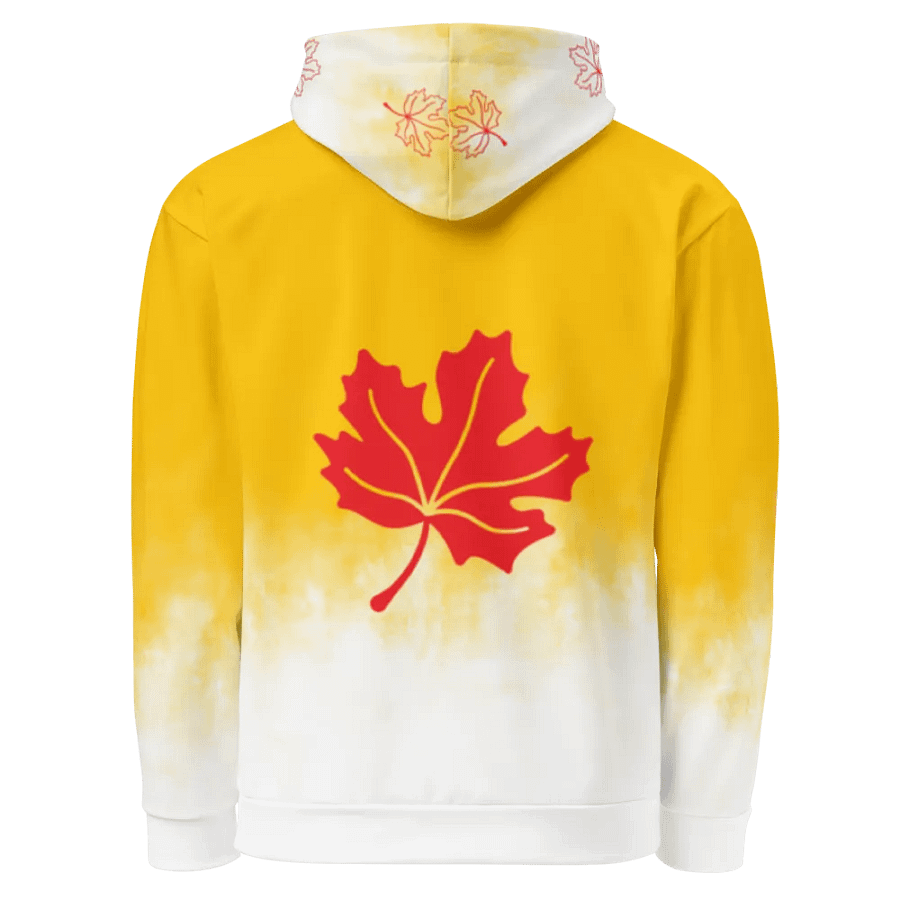 Orm Kornnaphat Maple Design Unisex Hoodie (Yellow & White) product image (3)
