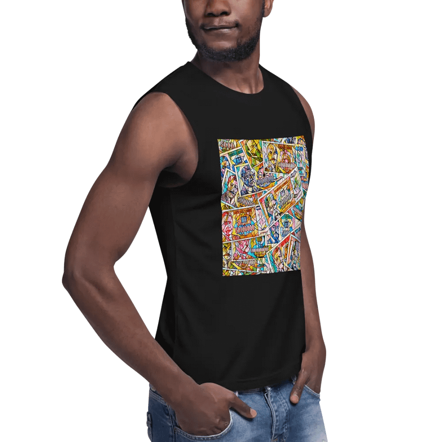 Jugoslovenski inflatorni dinar 1993 (Kolaž/mozaik) Bella+Canvas Muscle Tank product image (3)