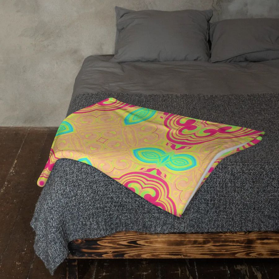 Bright Abstract Flower Blanket product image (9)