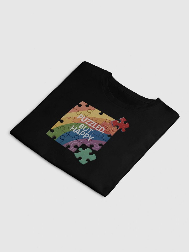 Puzzled, But Happy — Rainbow Puzzle Crop Top product image (1)