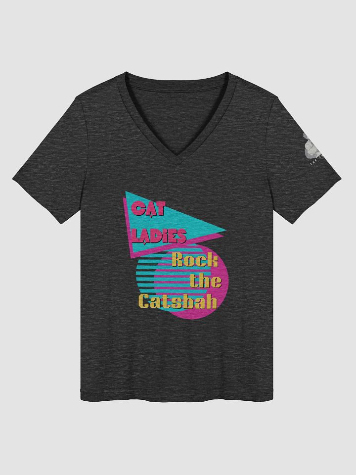 Cat Ladies Rock The Catsbah Women's V-Neck Tee product image (1)