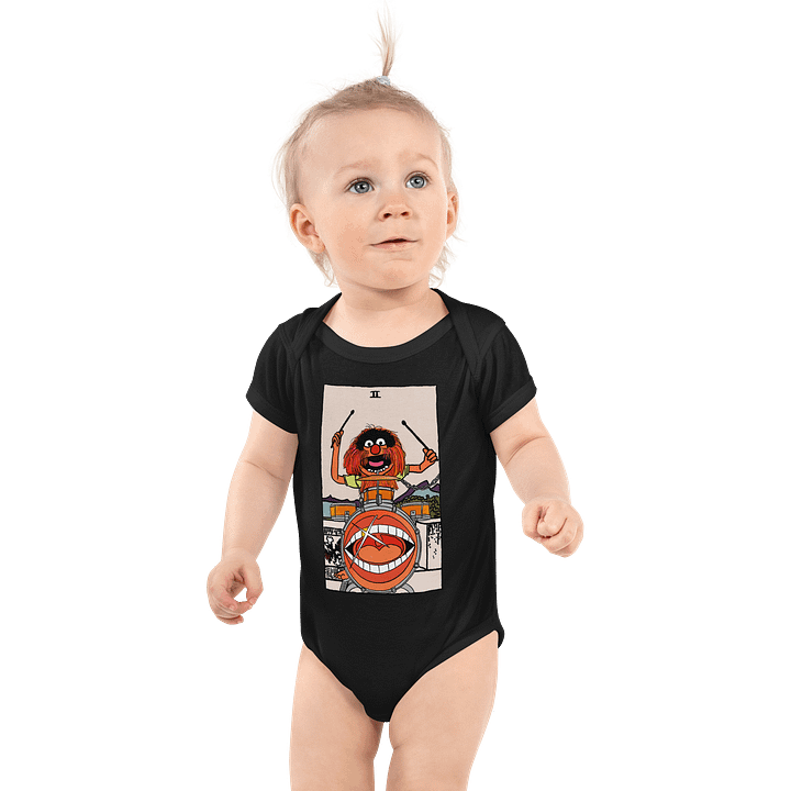 Animal Two of Wands Tarot Card Onesie product image (1)