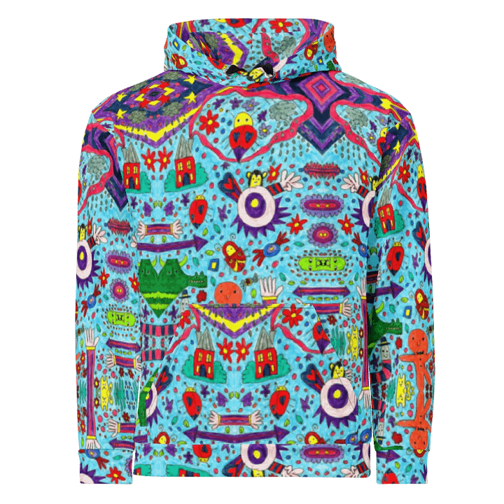 Abstract Doodle Characters Unisex Pull Over Hoodie product image (1)