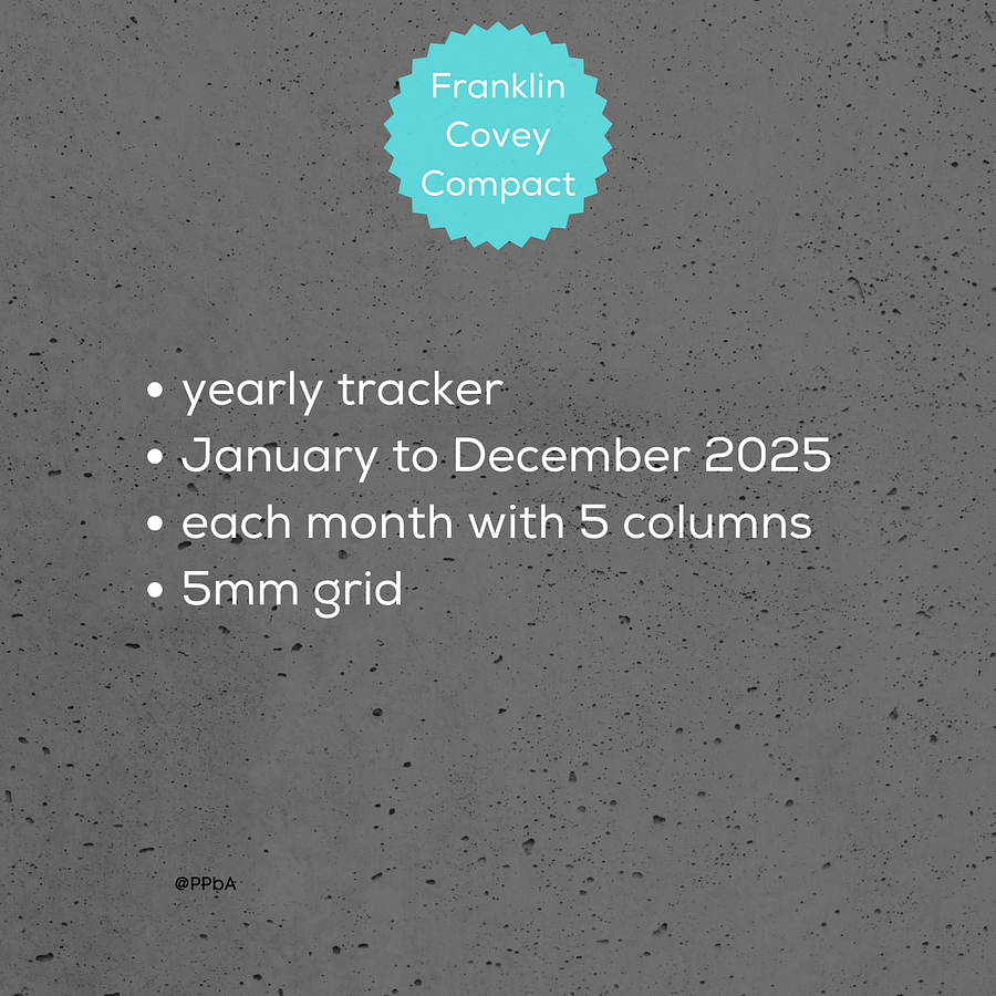 yearly tracker - Franklin Covey Compact - 2025 product image (3)