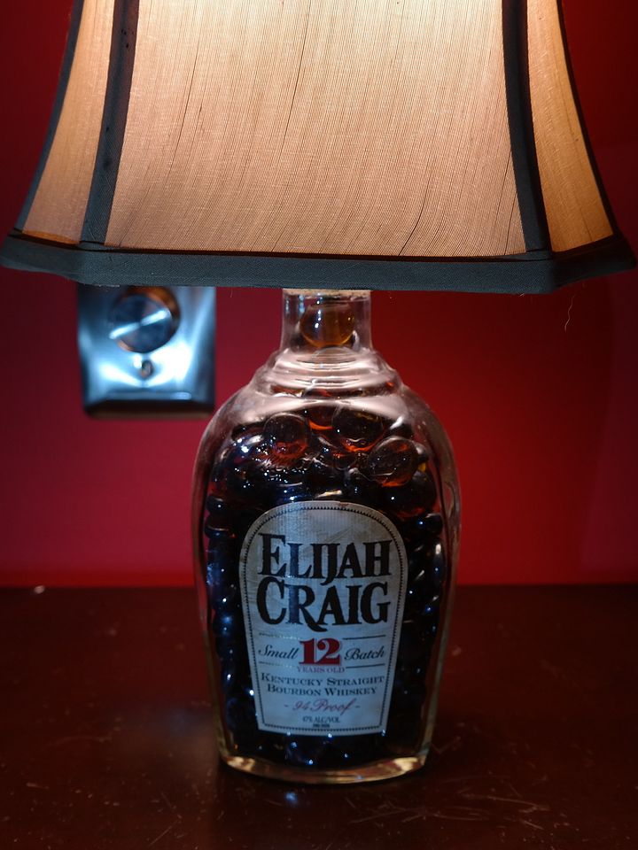 Elijah Craig Whiskey Upcycled Bottle Lamp product image (1)