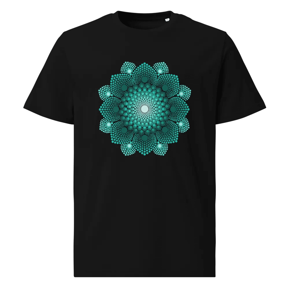 Turquoise Dot Mandala Unisex Organic T-Shirt product image (4)