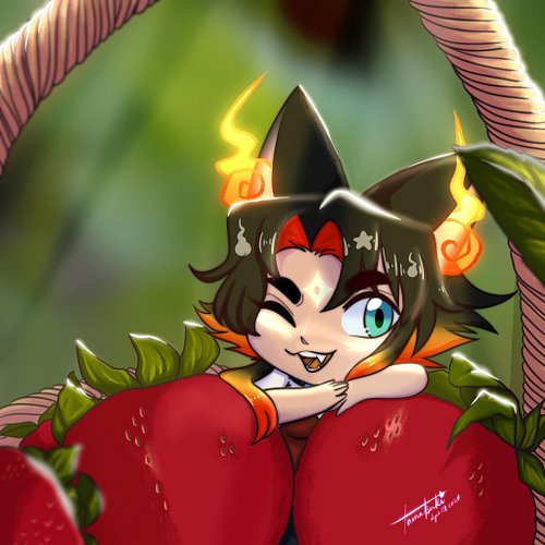 New YCH coming soon to my Vgen to celebrate the strawberry festival happening locally a few weeks ago!!