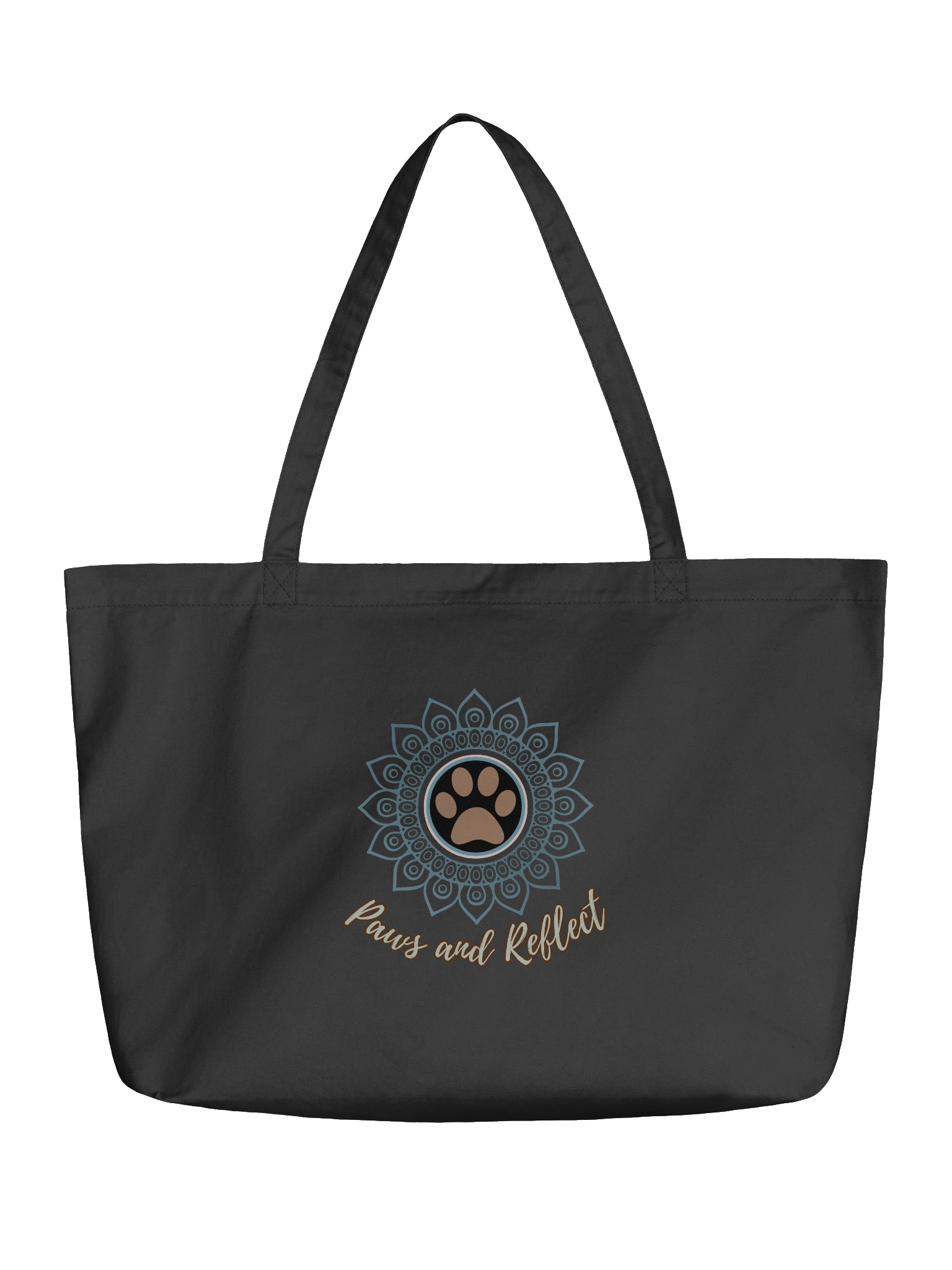 Paws and Reflect Mandala Paw Print Yoga Tote Bag product image (2)