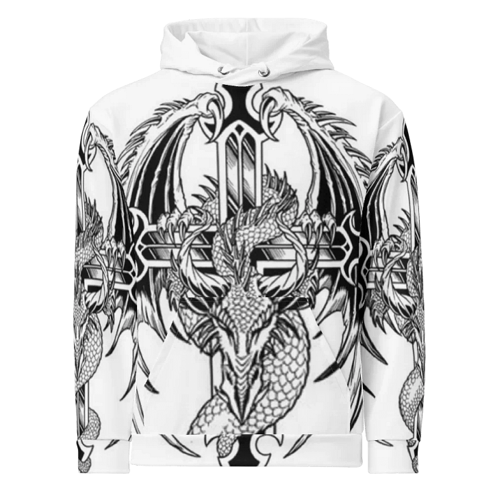Dragon Cross Monochrome Hoodie product image (1)