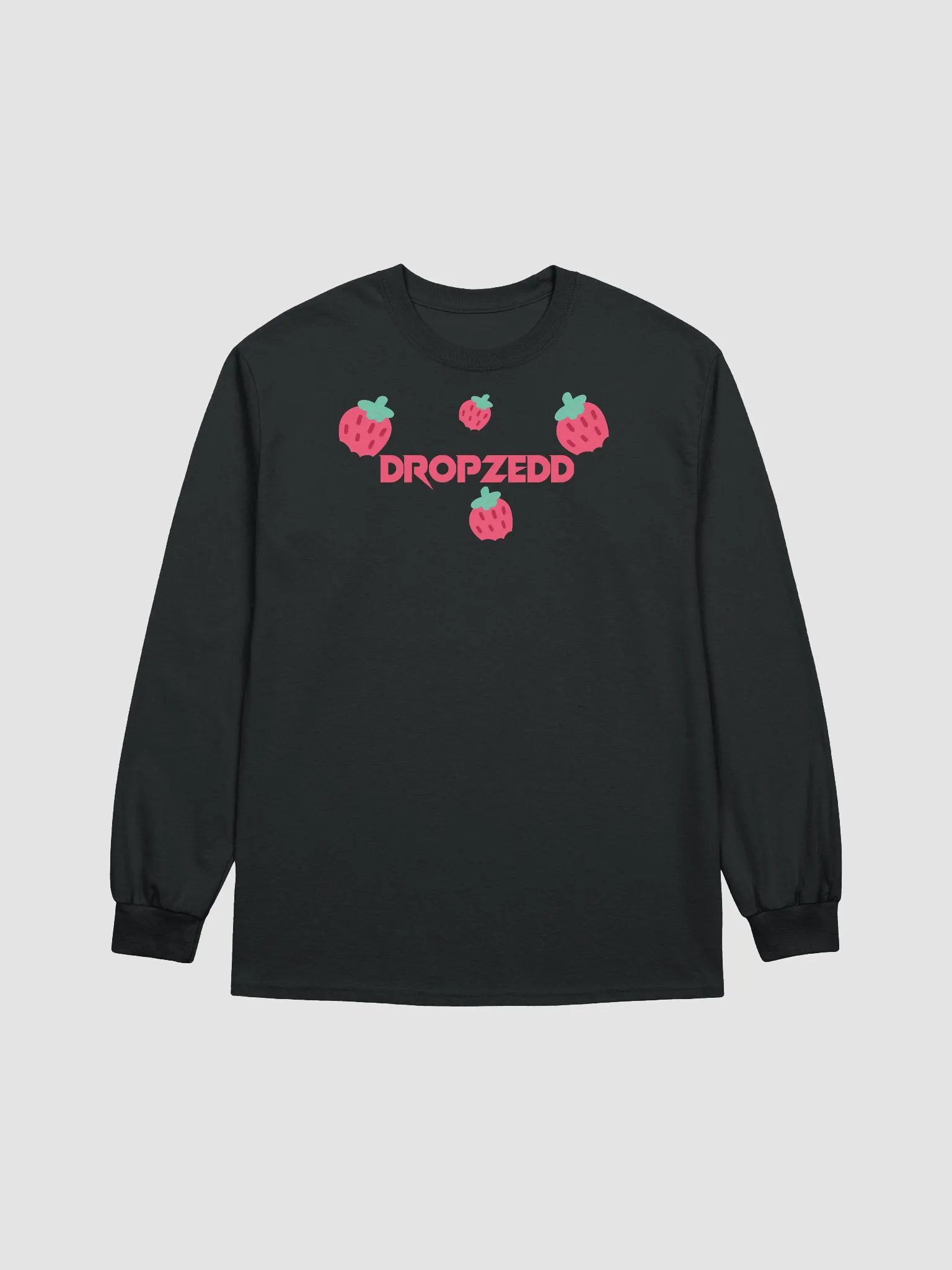 DropZedd, Strawberry Long Sleeve Tee White, Black, Pink or White product image (1)