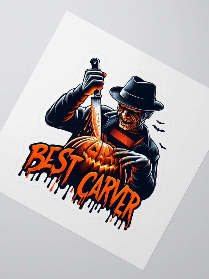 Freddy Krueger Best Carver Sticker. product image (2)
