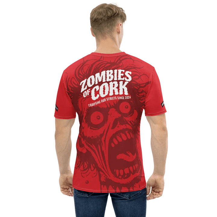 Zombie Floating Head Allover Print T-Shirt (Blood Red Version) product image (2)