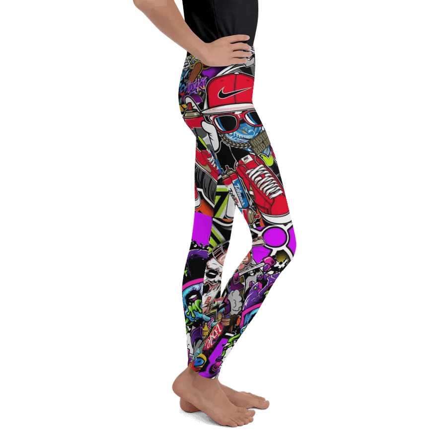Kids Leggings – Graffiti Style Print for Urban & Trendy Fashion product image (10)