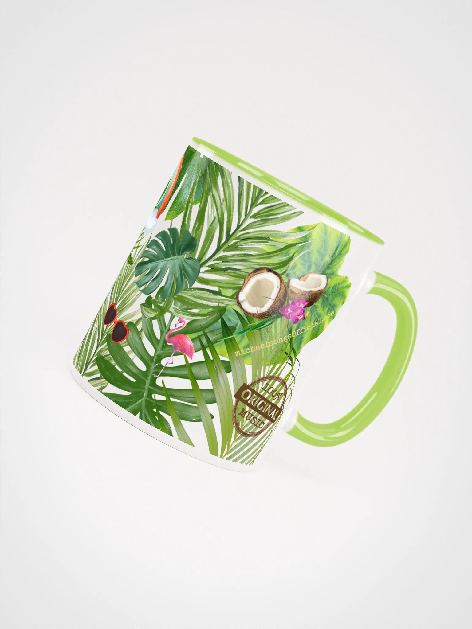 ceramic mug with exclusive tropical pattern (2 sizes!) product image (4)