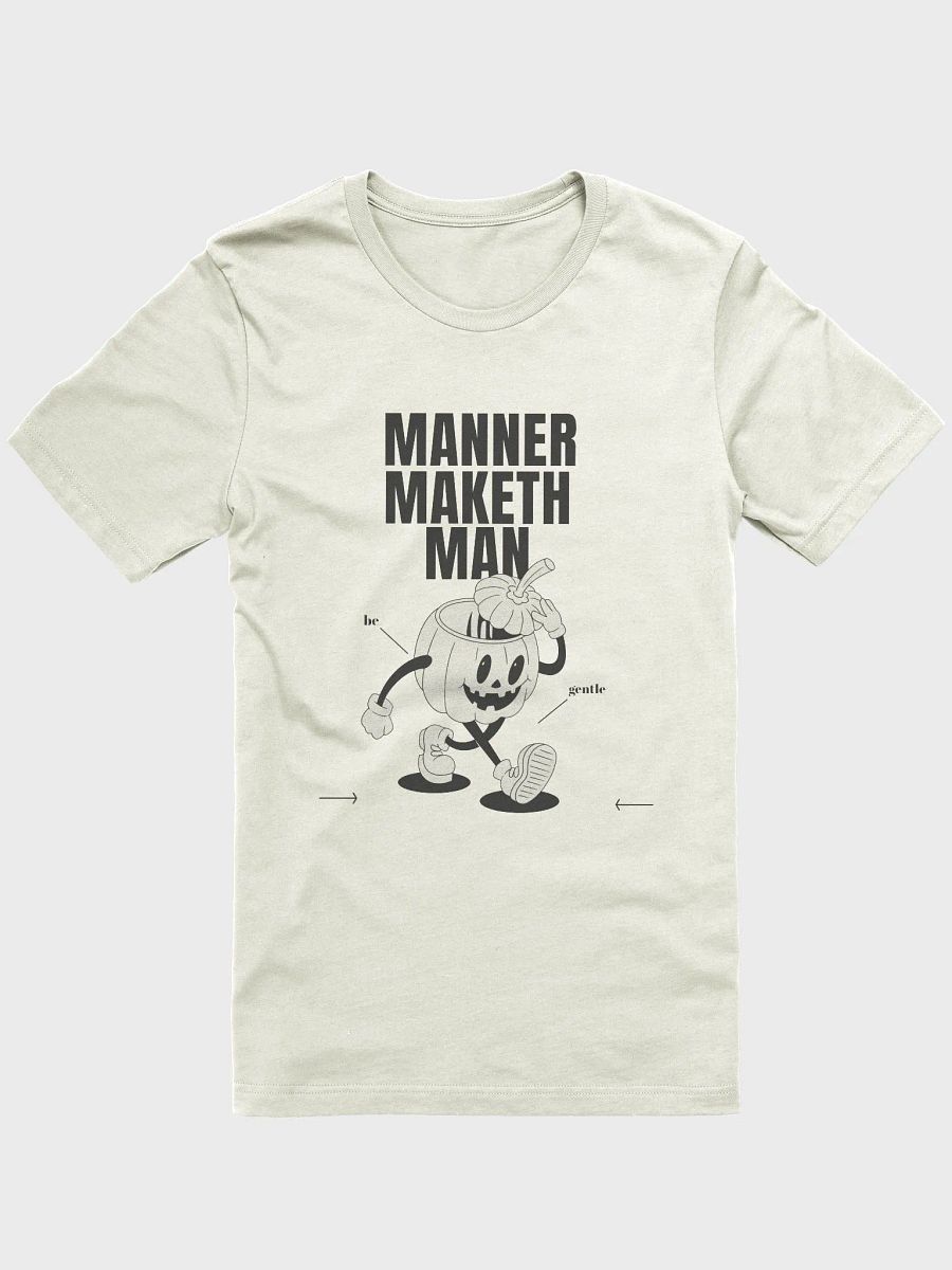 Manner maketh man retro T-shirt, pumpkin halloween funny Tee product image (1)