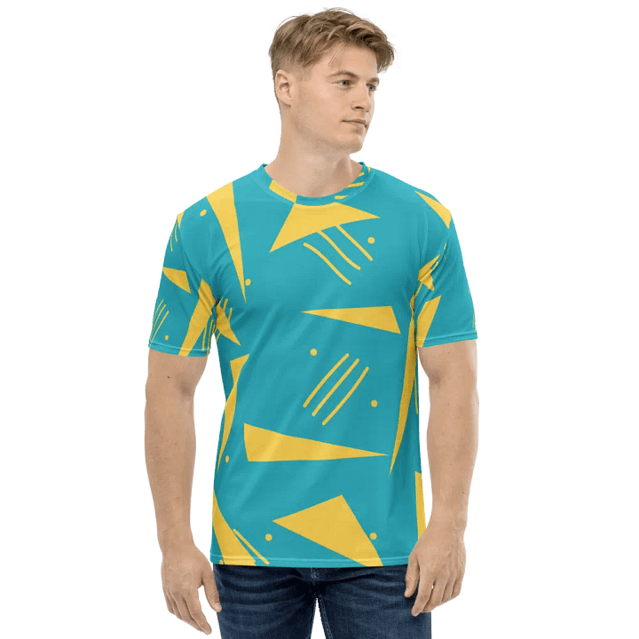 Vibrant Retro Geometric Fusion T-Shirt product image (1)