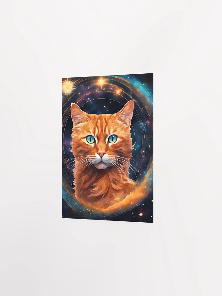 Ginger cat poster Cosmic Cat Dreams Enhanced Poster product image (7)