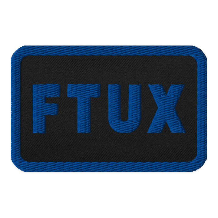 Blue FTUX Embroidered Patch product image (1)