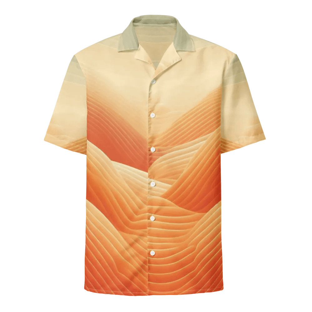 Men's Full-Print Orange Hawaiian Shirt product image (1)