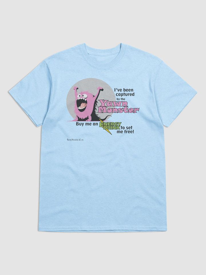 Pink Yawn Monster Buy Me a Energy Drink light t-shirt product image (13)