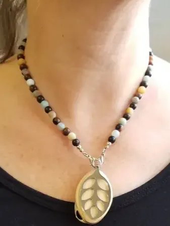 Amazonite Necklace | Handmade Accessory for Bellabeat Leaf Urban & Ivy product image (4)