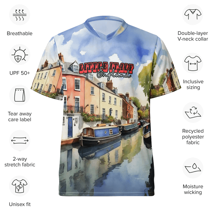 Little Italy - England - All Over Print - Watercolor - Jersey Shirt product image (2)