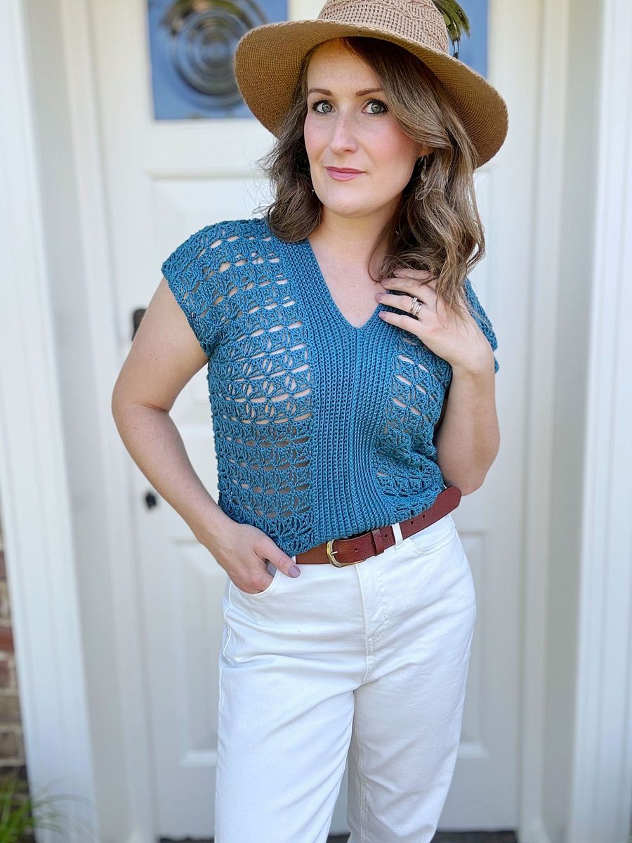 Violet Lace Crochet Top Pattern PDF | XS-5XL (30-62" Chest) product image (7)