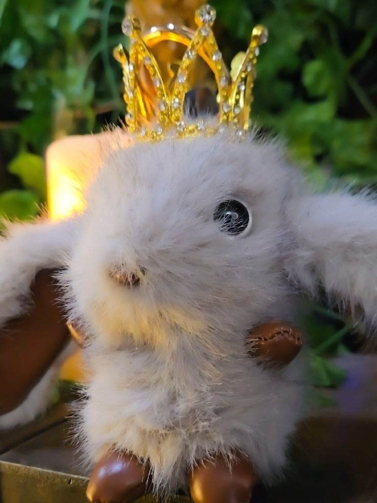 The Armored Kingdom Crowned Brown Snugglehop Bunny Keychain product image (2)