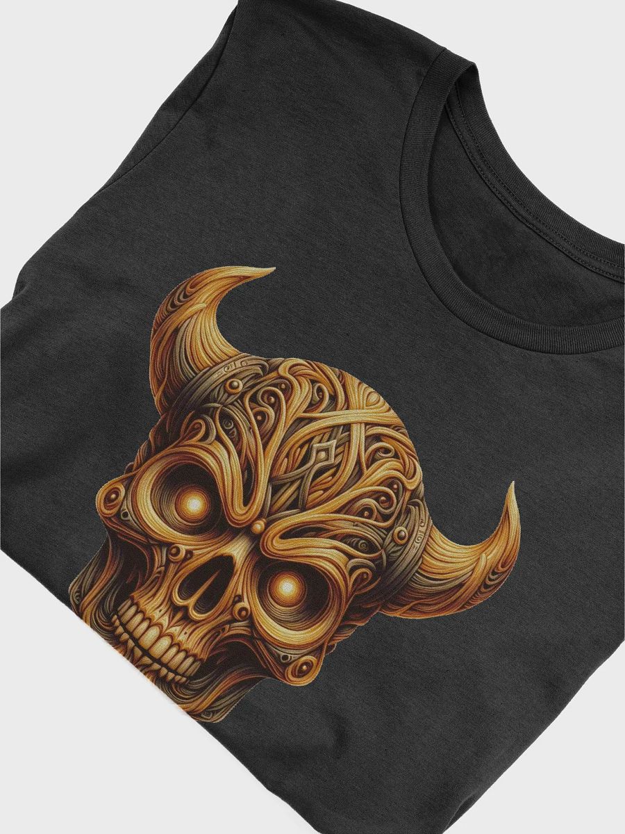 Golden Horns Ornate Skull T-Shirt product image (3)