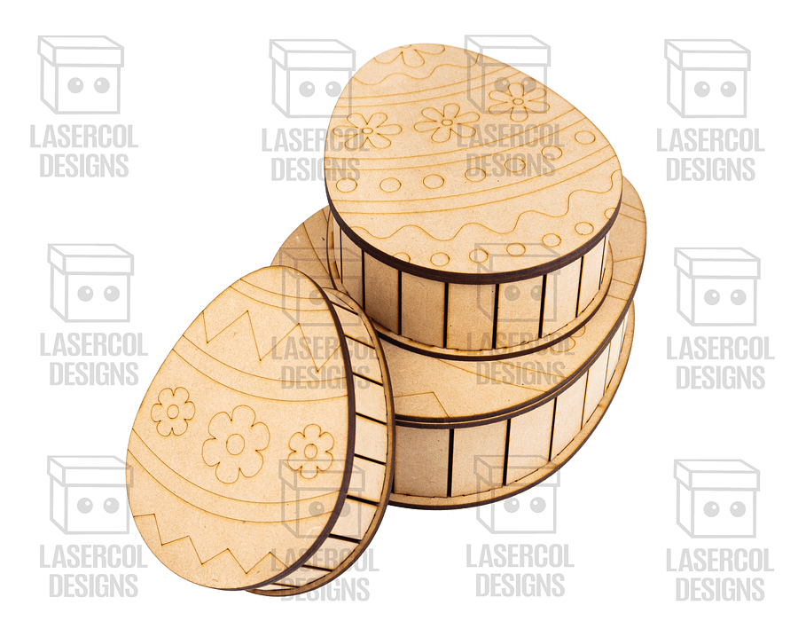 Easter Egg Gift Boxes (3 Sizes, 12 Styles) - Laser Cut Files product image (5)