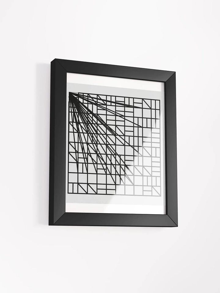Shatter the Cube Geometric Grid Framed Poster product image (20)