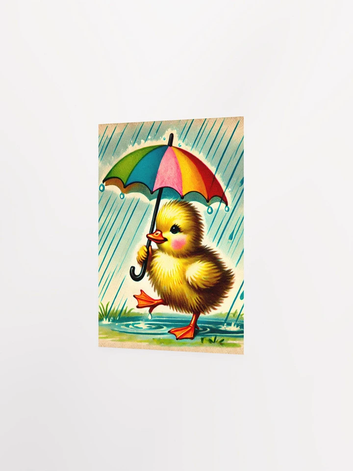 Baby Chick with Rainbow Umbrella Premium Matte Print product image (11)