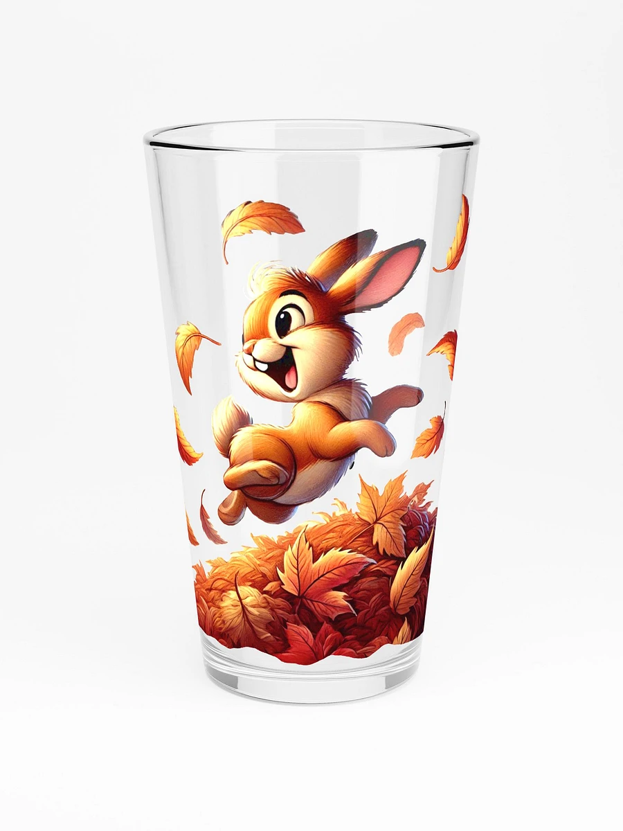 Autumn Leaves Bunny Rabbit 16 oz Glass product image (3)