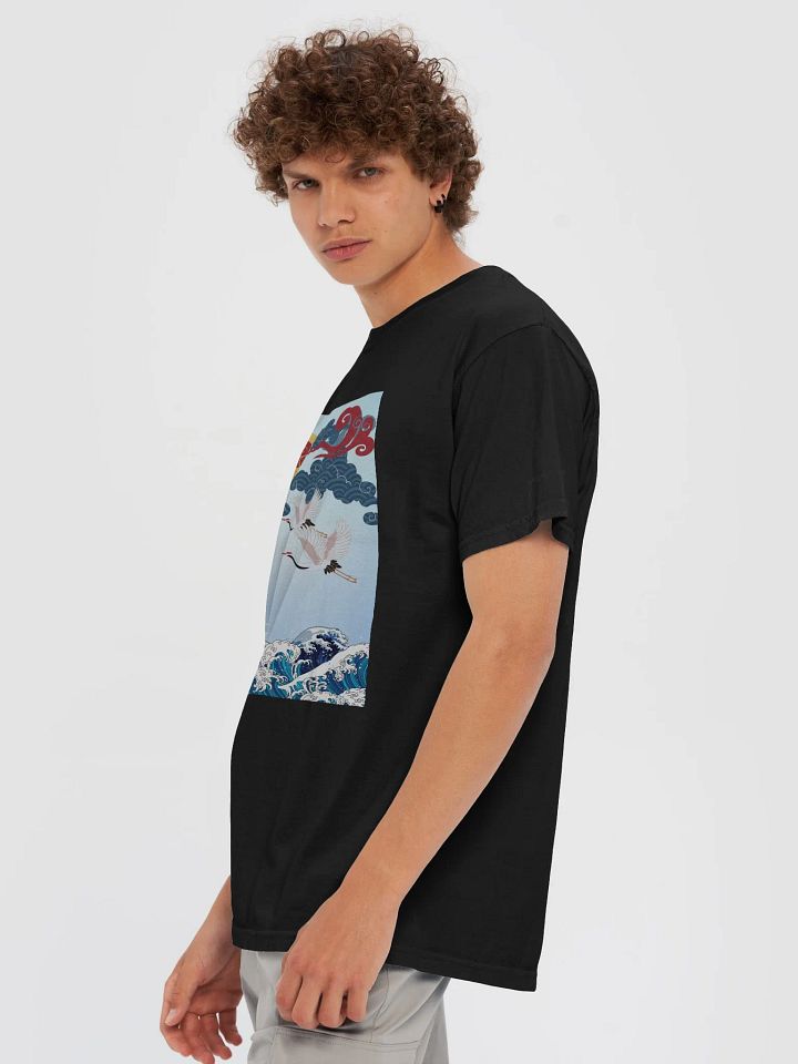 Ethereal Crane Waves T-Shirt product image (2)