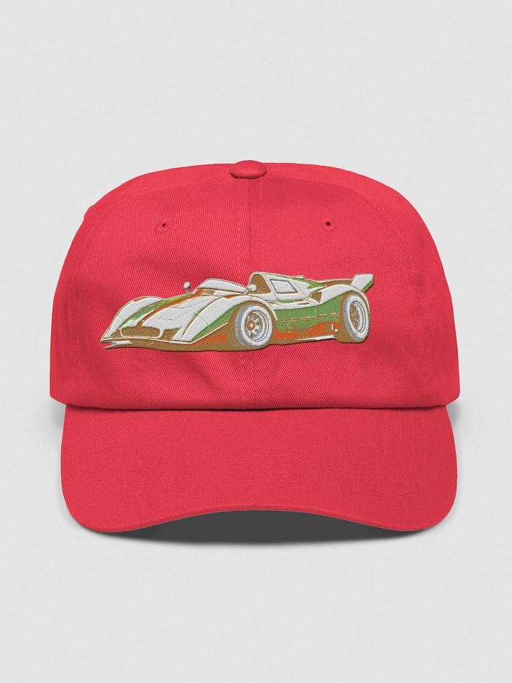 Retro Racer Car Embroidered Cap – Black Adjustable Hat product image (2)