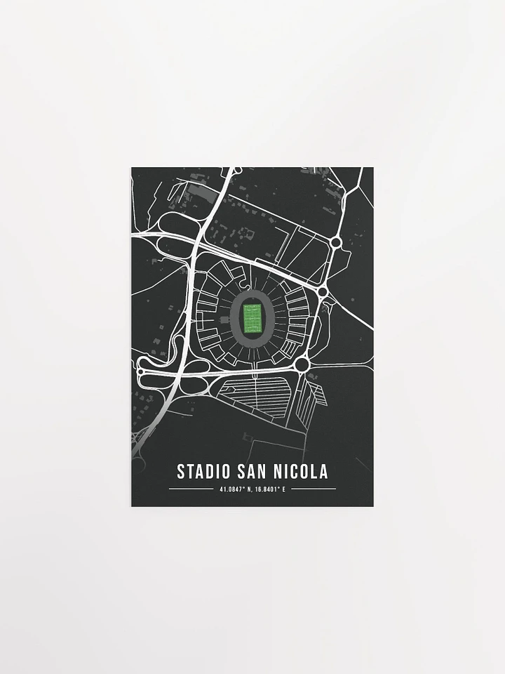Bari Stadium Black Map Design Poster product image (3)