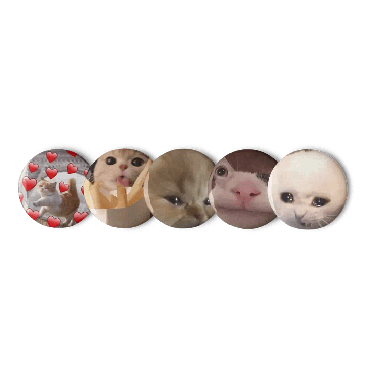 Set of Pin Buttons: Meme Cats 25 product image (3)