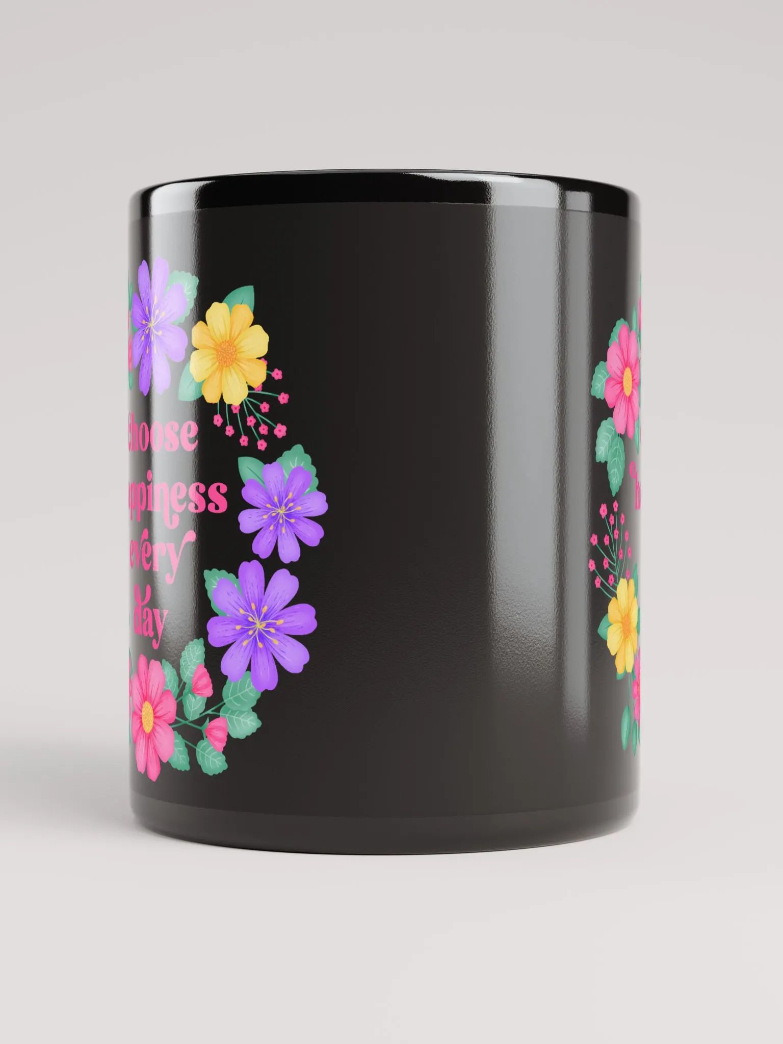 Choose happiness every day - Black Mug product image (5)